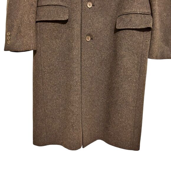 Ciatti Men's Cashmere Wool Blend Overcoat 42 LONG Full Length Charcoal Gray - Picture 3 of 14